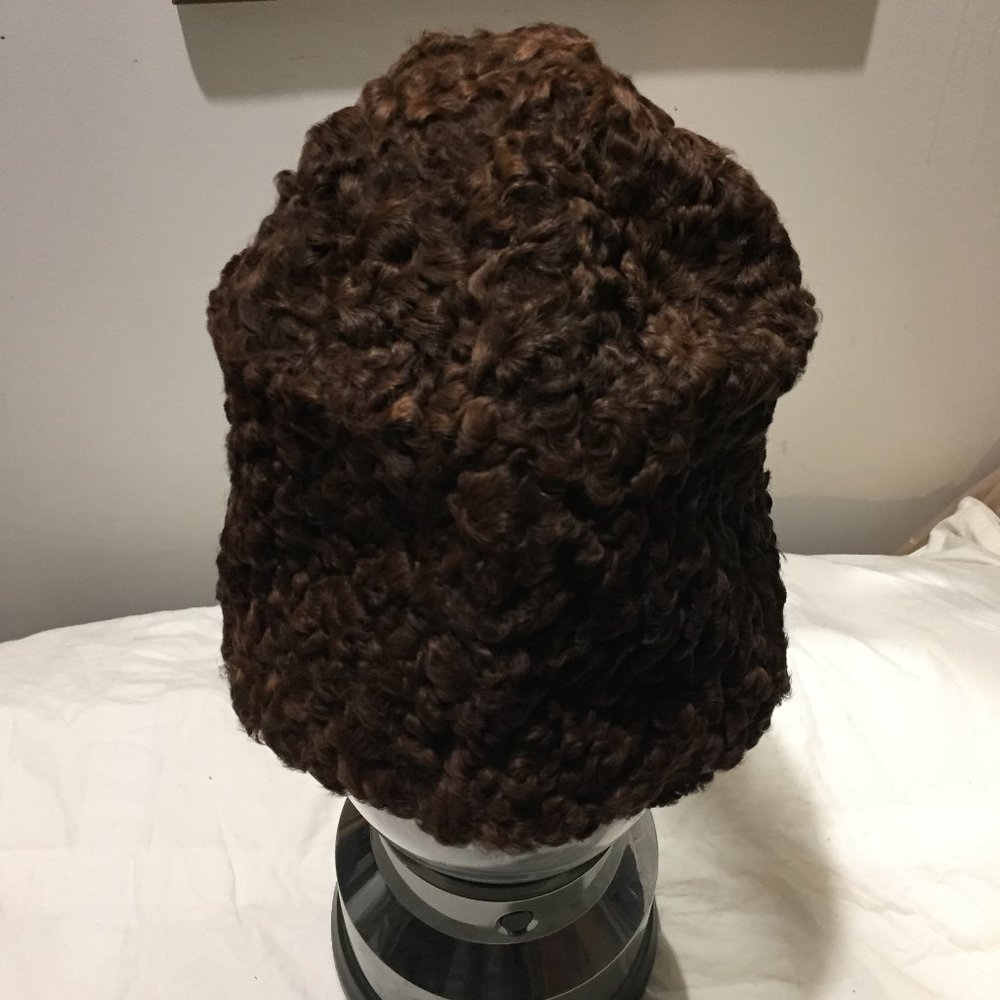 VINTAGE LAMB FUR HAT SIZE S